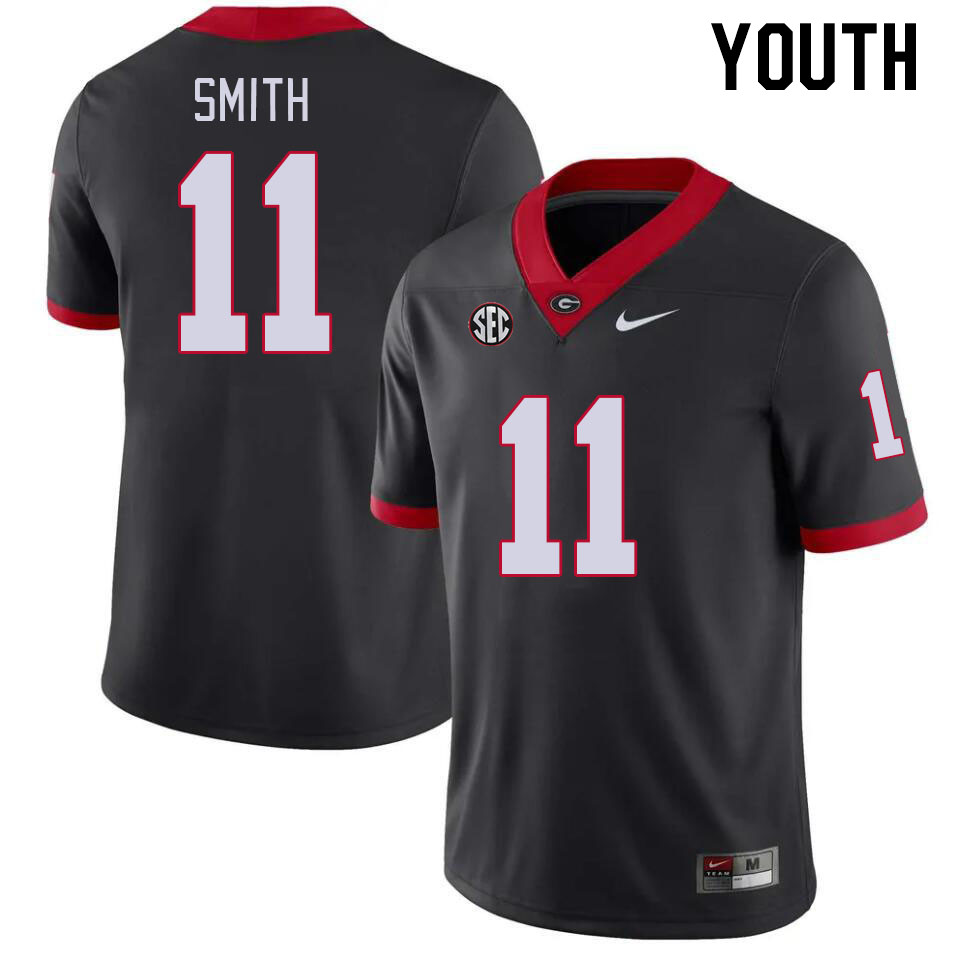 Youth #11 Arian Smith Georgia Bulldogs College Football Jerseys Stitched-Black